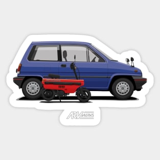 City R & Motocompo (Blue & Red) Sticker